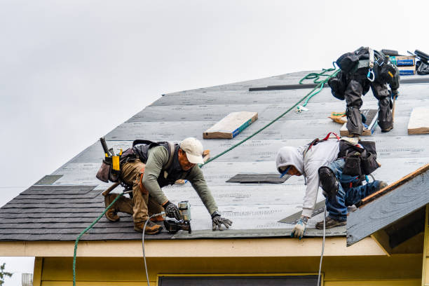 Professional Roofing technician working in Pine Meadow, CT